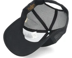 Trippy Smiley Retro Black Trucker - Lucid Smile