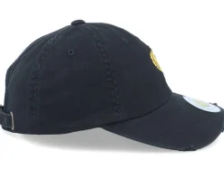 Trippy Smiley Ripped Black Dad Cap - Lucid Smile