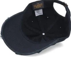 Trippy Smiley Ripped Black Dad Cap - Lucid Smile