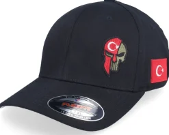 Türkiye Army Skull Black Wooly Combed Flexfit - Army Head