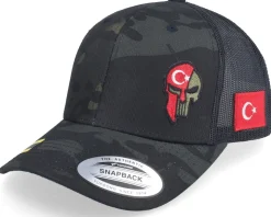 Türkiye Army Skull Multicam Black Trucker - Army Head