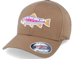 Trout Applique Patch Brown Flexfit - Skillfish