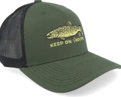 Troutin Cap Olive/Black A-Frame Trucker - SQRTN