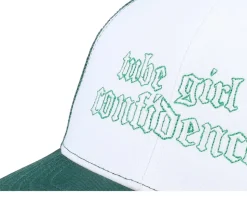 Tube Girl Confidence White/Dark Green Trucker - Delulu