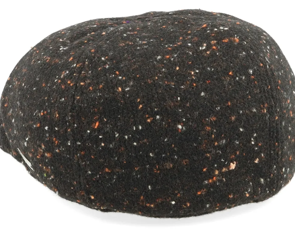 Tweed Fabric Ivy Cap Nut Brown Flat Cap - Seeberger