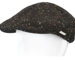 Tweed Fabric Ivy Cap Nut Brown Flat Cap - Seeberger