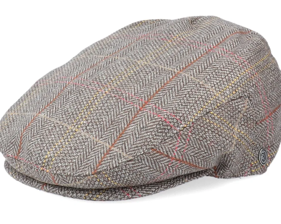 Tweed Khaki Flat Cap - Jaxon & James