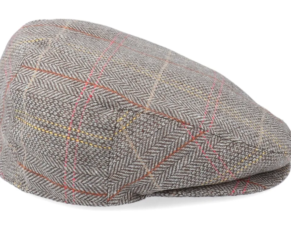 Tweed Khaki Flat Cap - Jaxon & James