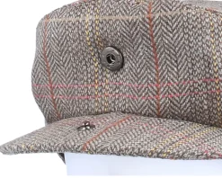 Tweed Khaki Flat Cap - Jaxon & James