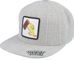 Tweety With Hammer Heather Grey Snapback - Looney Tunes
