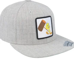Tweety With Hammer Heather Grey Snapback - Looney Tunes