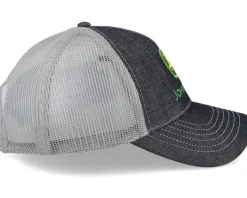 Twill & Mesh Logo Charcoal Trucker - John Deere