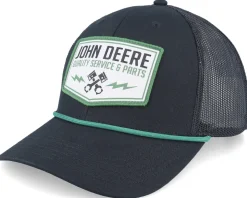 Twill Mesh Back Black Trucker - John Deere