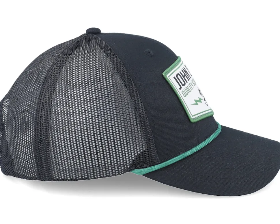 Twill Mesh Back Black Trucker - John Deere