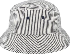 Twill Stripe Hat Off White/Dark Navy Stripe Bucket - Santa Cruz