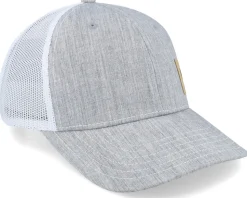 Twill/Mesh Sueded Logo Cap Heather Grey/White Trucker - John Deere