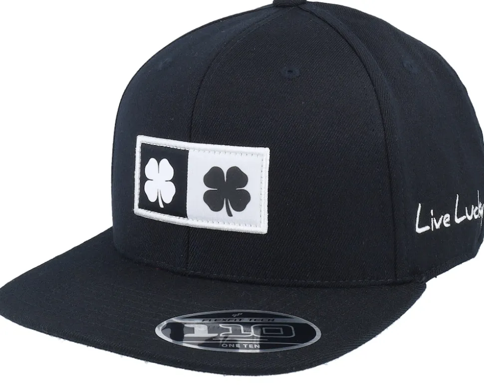 Two Faced Black W Patch Snapback - Black Clover