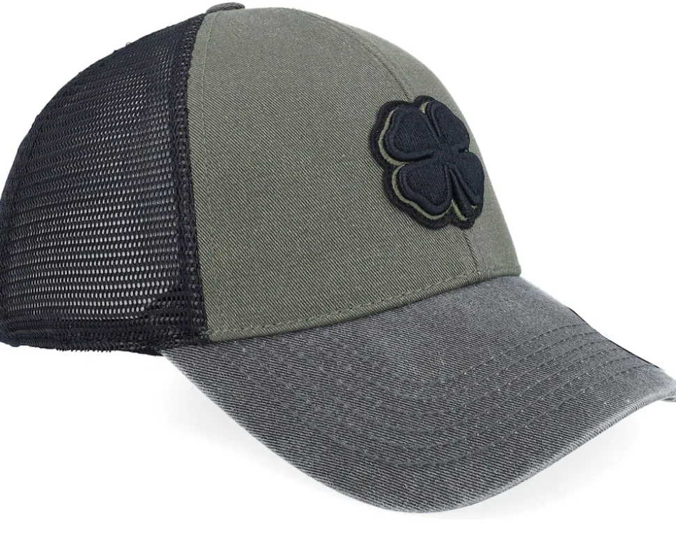 Two Tone Vintage 32 Black/Army Green Trucker - Black Clover