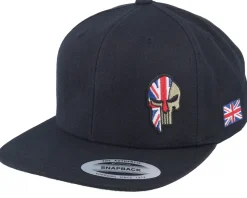 Uk Army Skull Black Snapback - Army Head