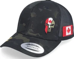 Uk Army Skull Multicam Black Trucker - Army Head