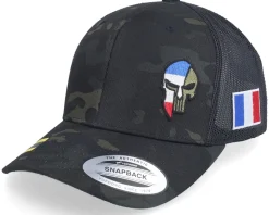 Uk Army Skull Multicam Black Trucker - Army Head