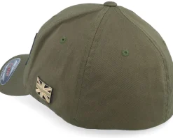 Uk Army Skull Olive Wooly Combed Flexfit - Army Head