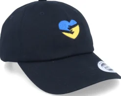 Ukraine Heart Love Peace Black Dad Cap - Iconic