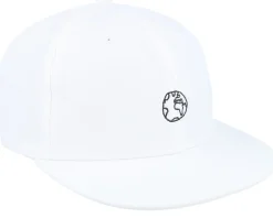 Unconstructed Cap Globe White Snapback - Dedicated