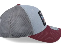Undead Box Patch Heather Grey/Maroon Trucker - Critiql Hit