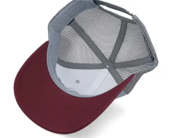 Undead Box Patch Heather Grey/Maroon Trucker - Critiql Hit