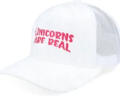 Unicorns Are Real Velvet White/White A-frame Trucker - Unicorns