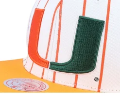 University Of Miami Newco White Snapback - Mitchell & Ness