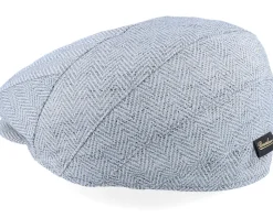 Unthreaded Cap With Wedges Behind Grey Flat Cap - Borsalino