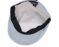 Unthreaded Cap With Wedges Behind Grey Flat Cap - Borsalino