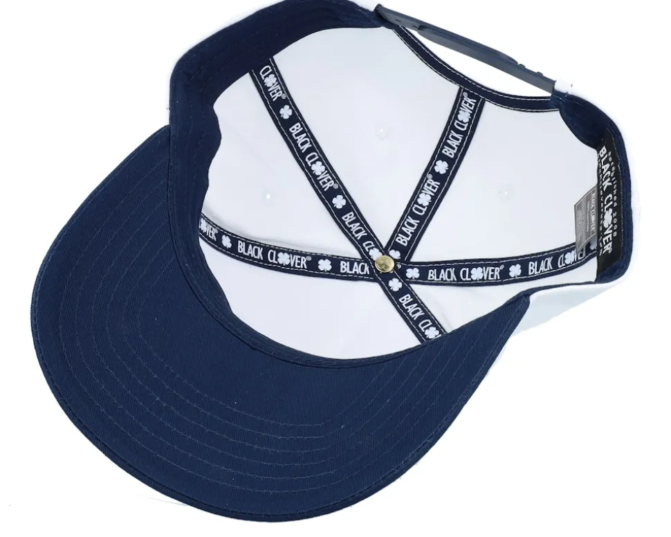 Upside Down Luck White/Navy Adjustable - Black Clover
