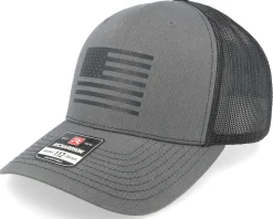 Usa Flag Charcoal/Black Trucker - Iconic
