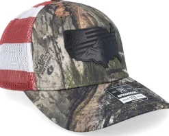 Usa Map Flag Black Patch Mossy Oak/Stars & Stripes - Iconic