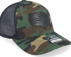 Usa Map Flag Black Patch Camo/Black Trucker - Iconic