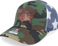 Usa Map Flag Brown Patch Camo/Stars & Stripes Trucker - Iconic