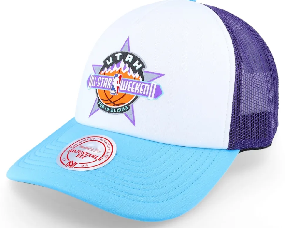 Utah Jazz Party Time White Trucker - Mitchell & Ness