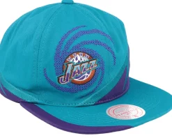 Utah Jazz Spiral Deadstock Teal Snapback - Mitchell & Ness