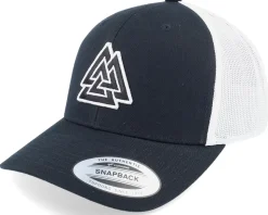 Valknut 3d Patch Black/white Trucker - Vikings