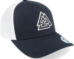 Valknut 3d Patch Black/white Trucker - Vikings
