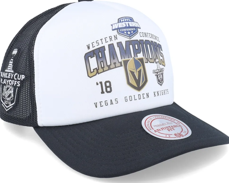 Vegas Golden Knights Champions White/Black Trucker - Mitchell & Ness