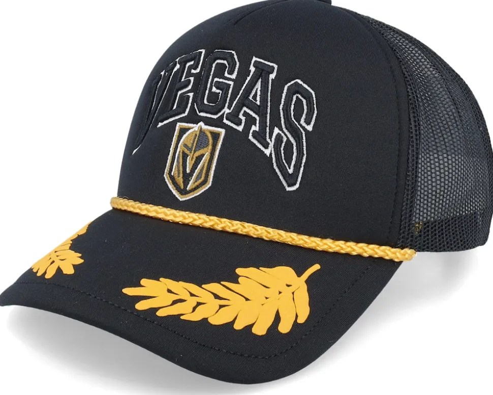 Vegas Golden Knights Gold Leaf Hwc Black Trucker - Mitchell & Ness