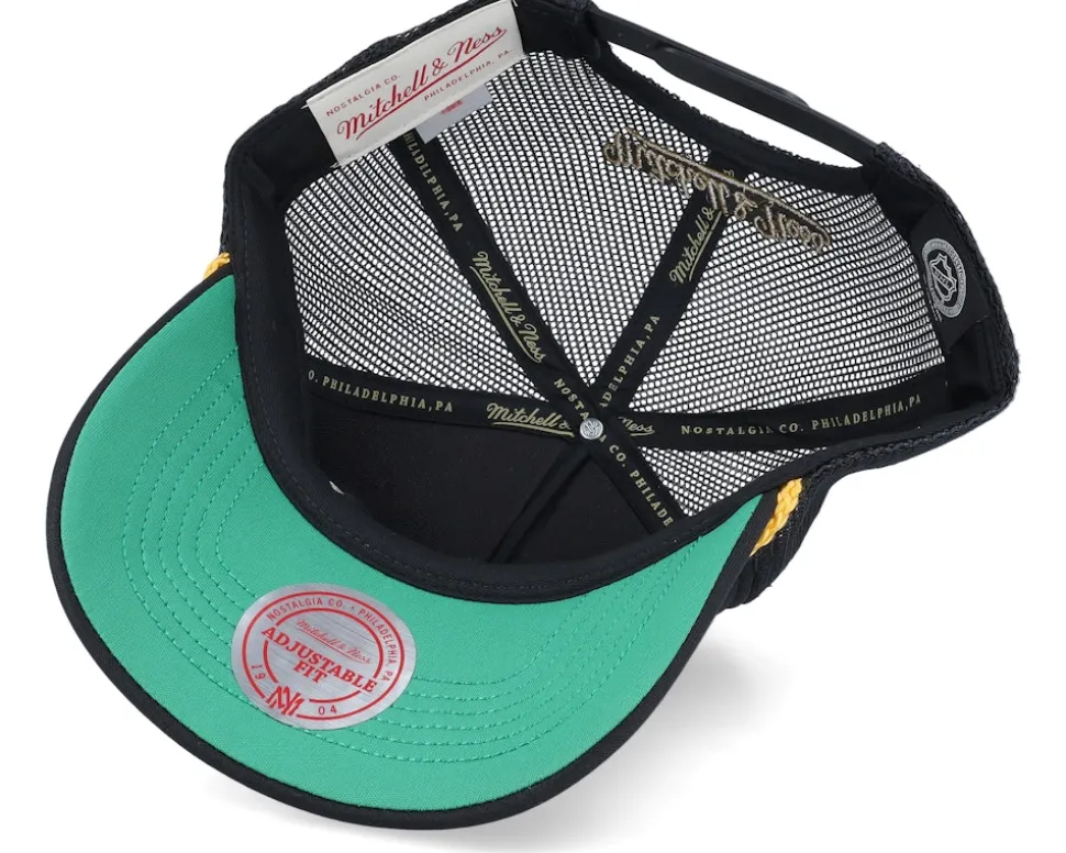 Vegas Golden Knights Gold Leaf Hwc Black Trucker - Mitchell & Ness