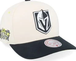 Vegas Golden Knights Overspray Pro Off White/Black A-frame Adjustable - Mitchell & Ness