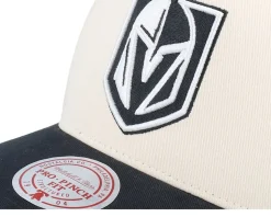 Vegas Golden Knights Overspray Pro Off White/Black A-frame Adjustable - Mitchell & Ness