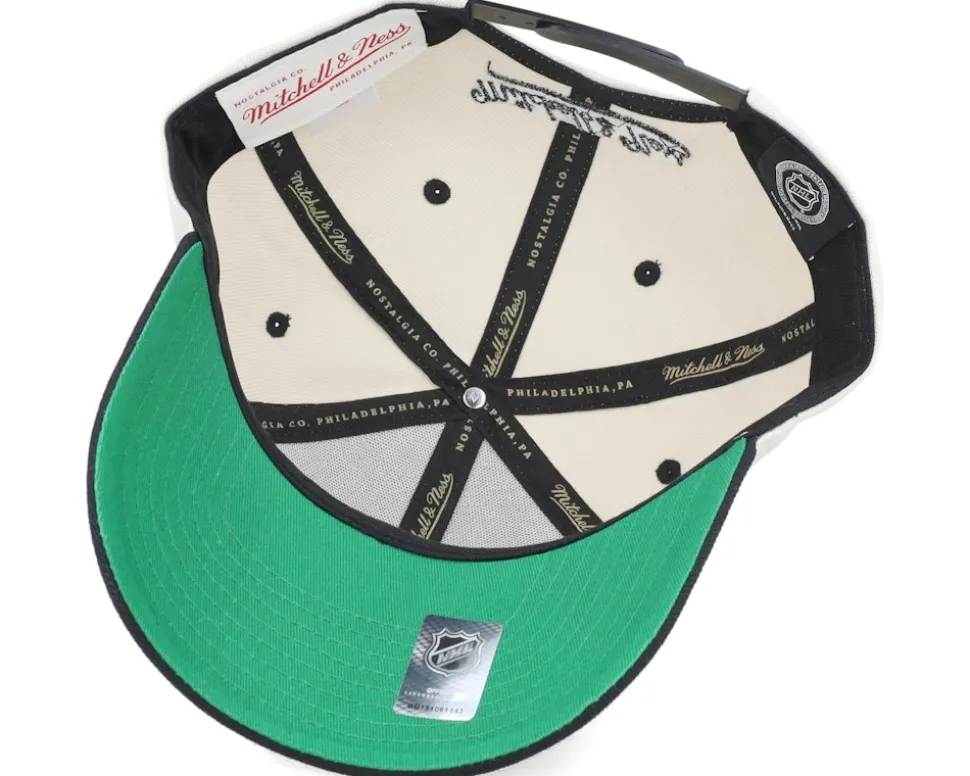 Vegas Golden Knights Retro Type Pro Off White/Black Adjustable - Mitchell & Ness