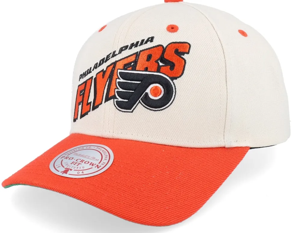 Vegas Golden Knights Retro Type Pro Off White/Black Adjustable - Mitchell & Ness